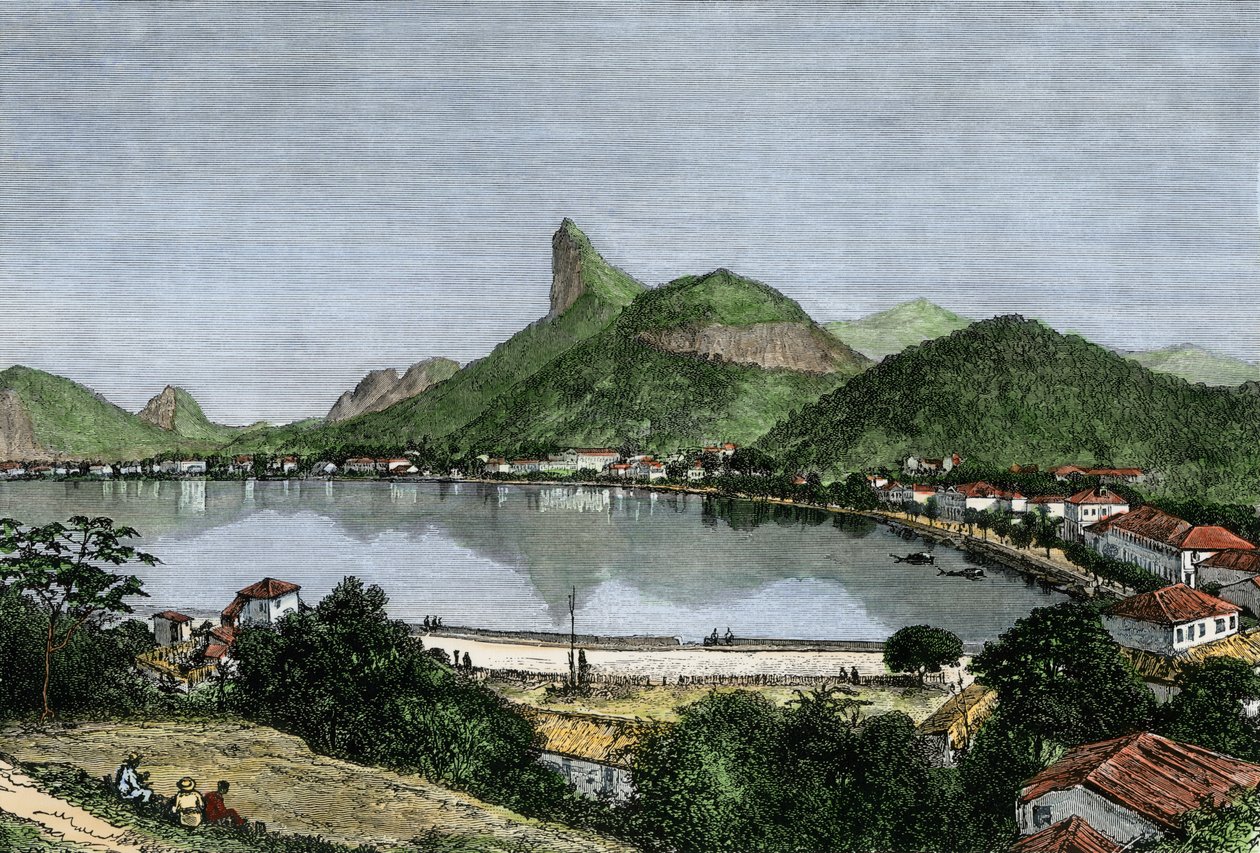 Widok na port w Rio de Janeiro, Brazylia autorstwa Unbekannter Künstler