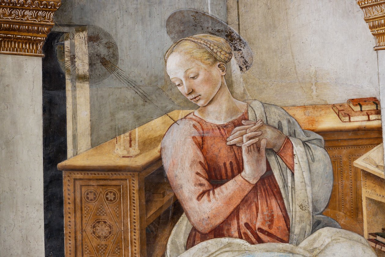 Maryja Panna, fragment Zwiastowania autorstwa Unbekannter Künstler