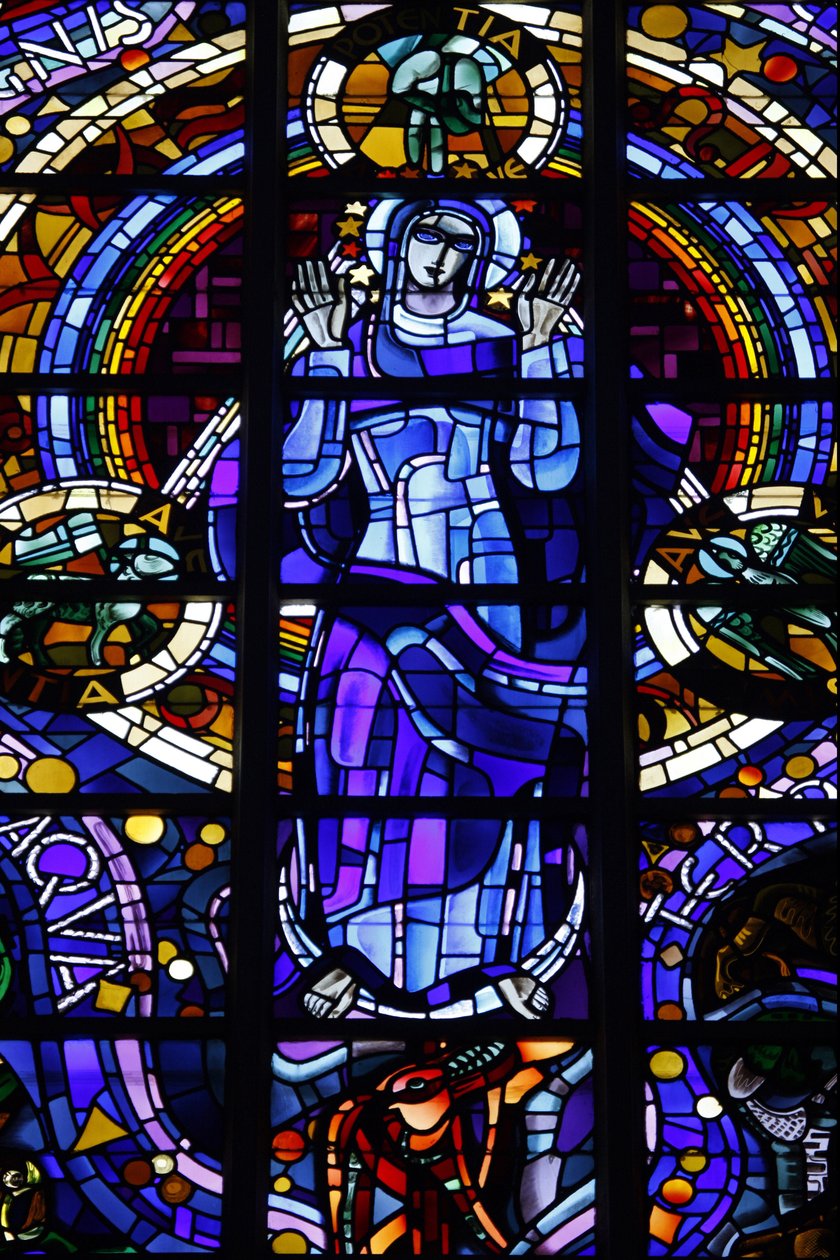 Witraż Najświętszej Marii Panny w kościele Notre-Dame-de-la-Trinite autorstwa Louisa Barilleta i Jeana Le Chevallier, Blois, Francja autorstwa Unbekannt