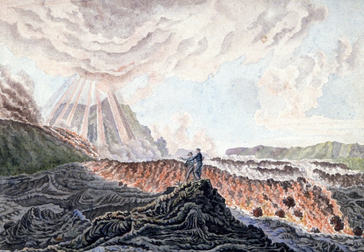 Erupcja wulkanu Piton de la Fournaise, wyspa Reunion autorstwa Unbekannter Künstler