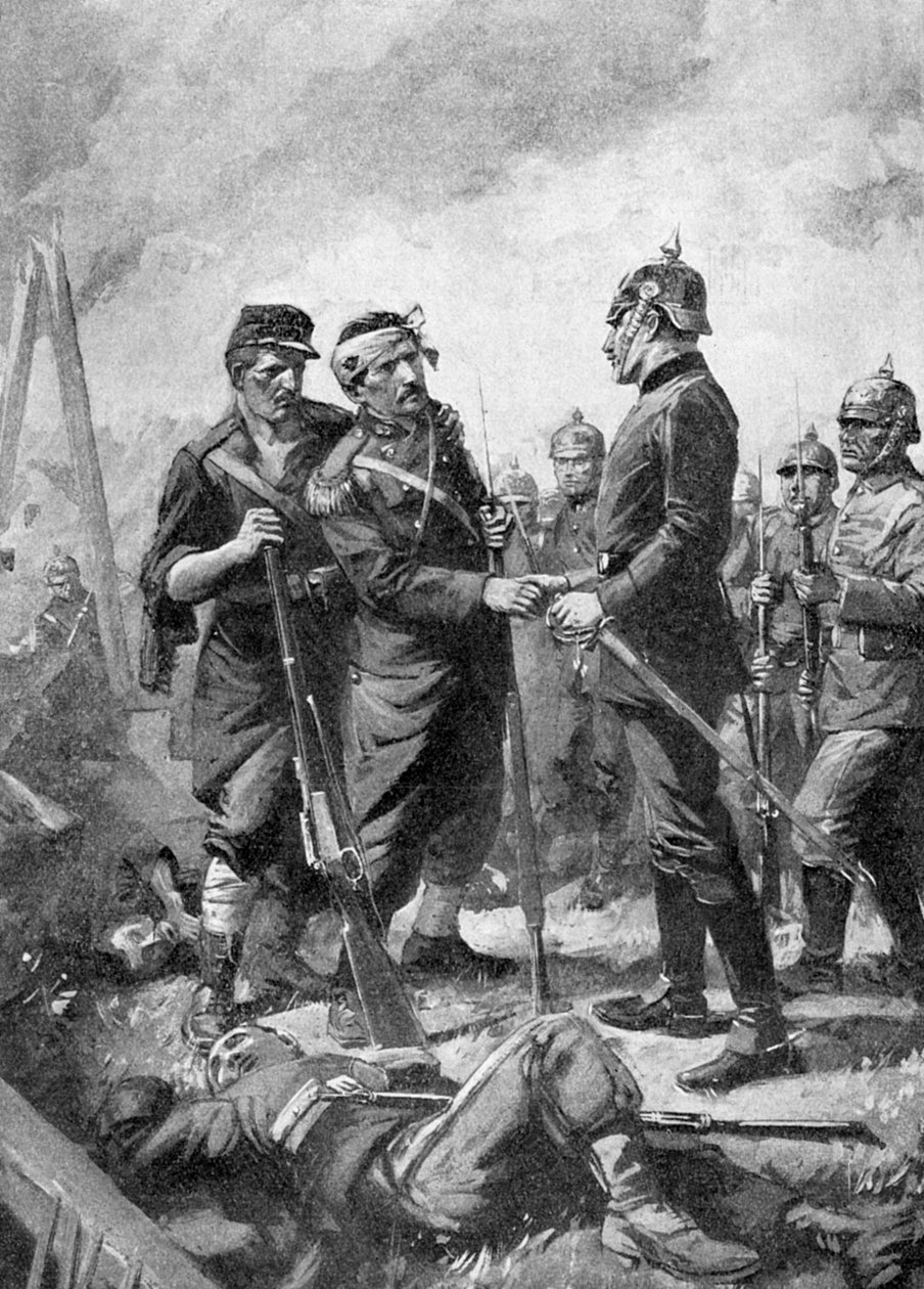 I wojna światowa - ranny francuski podoficer 1914 r. autorstwa Unbekannter Künstler