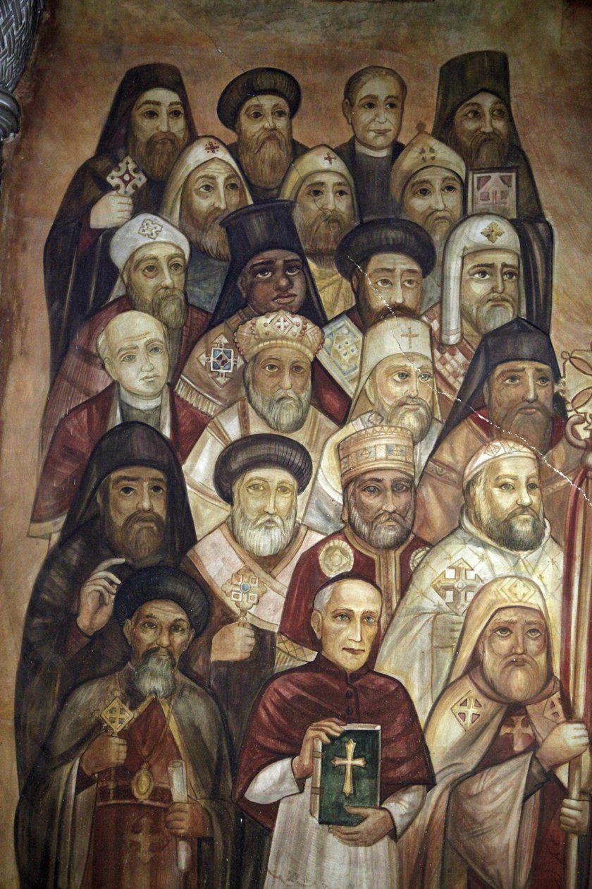 Malowidło ścienne w koptyjskiej świątyni św. Marka, Abbassya Le Caire Egypte autorstwa Unbekannt