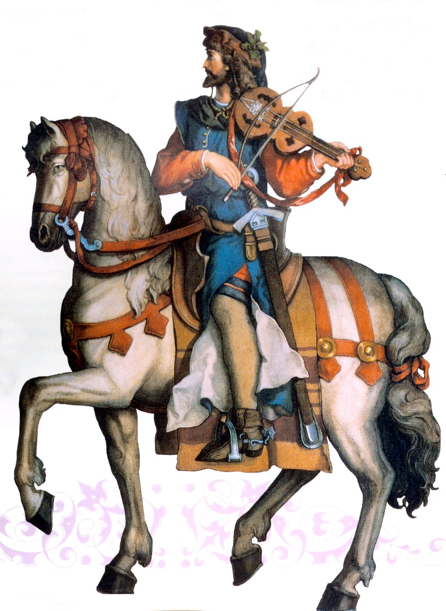 Walther von der Vogelweide, początek XX wieku (ilustracja) autorstwa Unbekannter Künstler