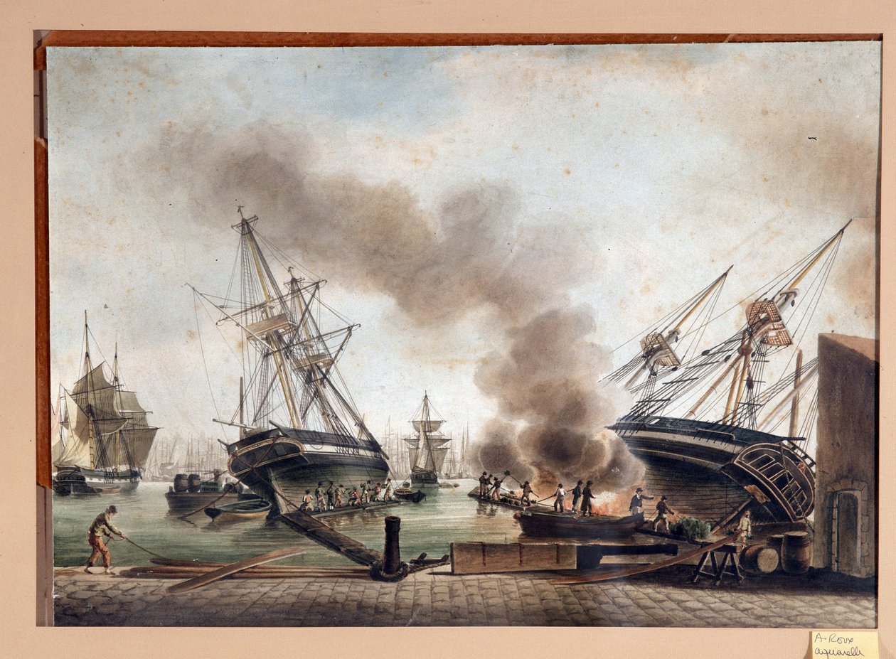 Akwarela A. Roux. XIX wiek Marsylia, Musee du Vieux Marseille autorstwa Unbekannter Künstler