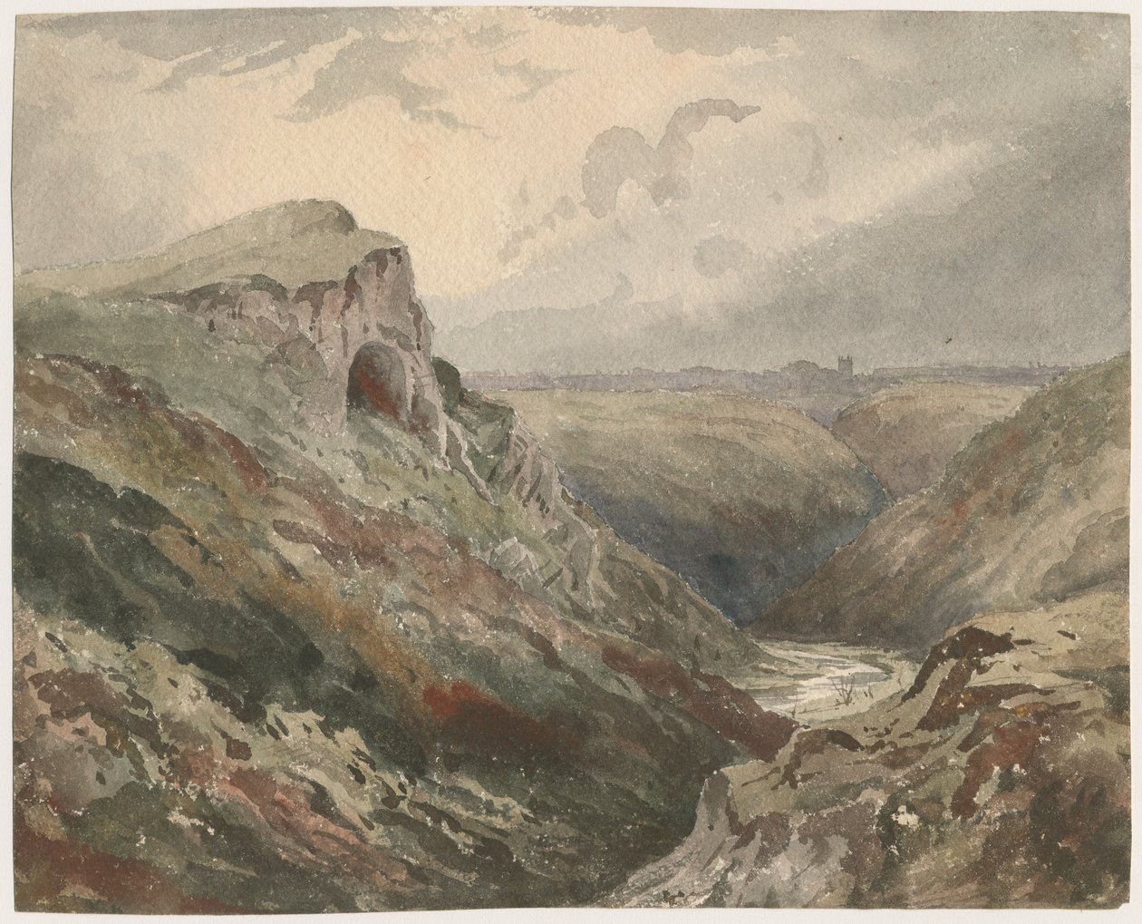 Wetton Dale: malarstwo akwarela, nd [?XIX wiek] autorstwa Unbekannt