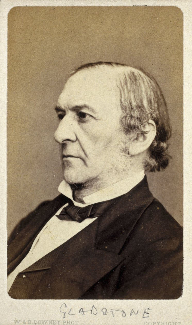 William Ewart Gladstone, angielski liberalny mąż stanu, ok. 1870 autorstwa Frederick (attr. to) Barnard