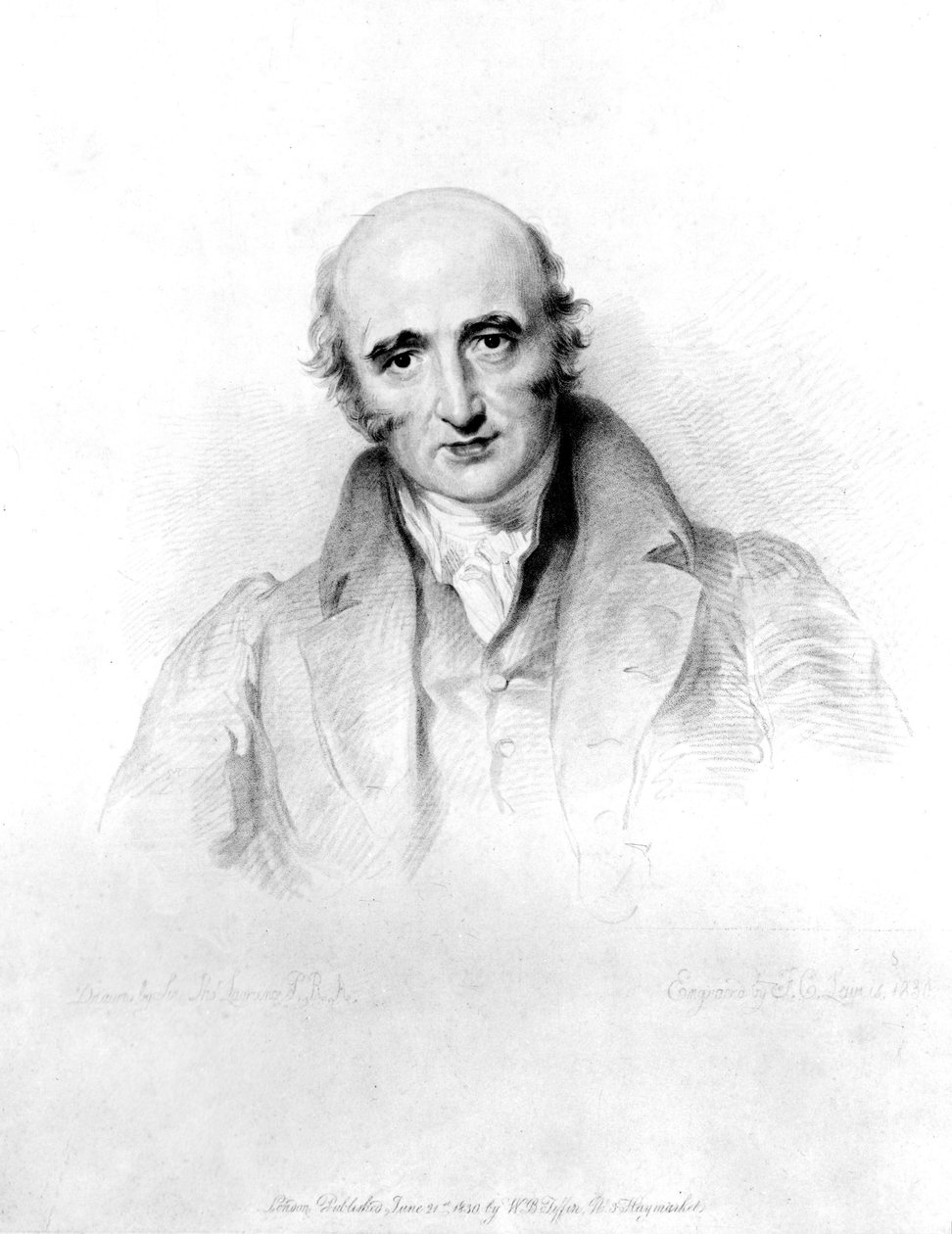 William Hyde Wollaston, angielski chemik i metalurg, ok. 1820 r. Grawerowanie Lewisa według obrazu Sir Thomasa Lawrence