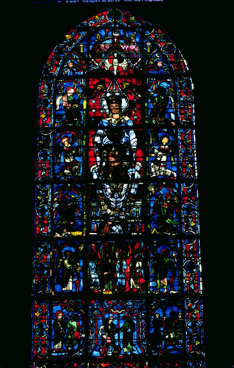 Okno przedstawiające Notre Dame de la Belle Verriere w południowym chórze autorstwa Unbekannt