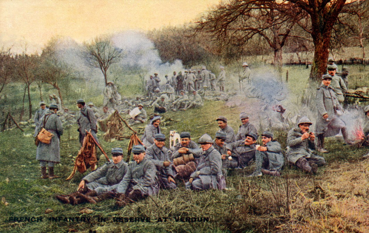 1 wojna światowa: francuska armia w bitwie pod Verdun autorstwa Unbekannter Künstler