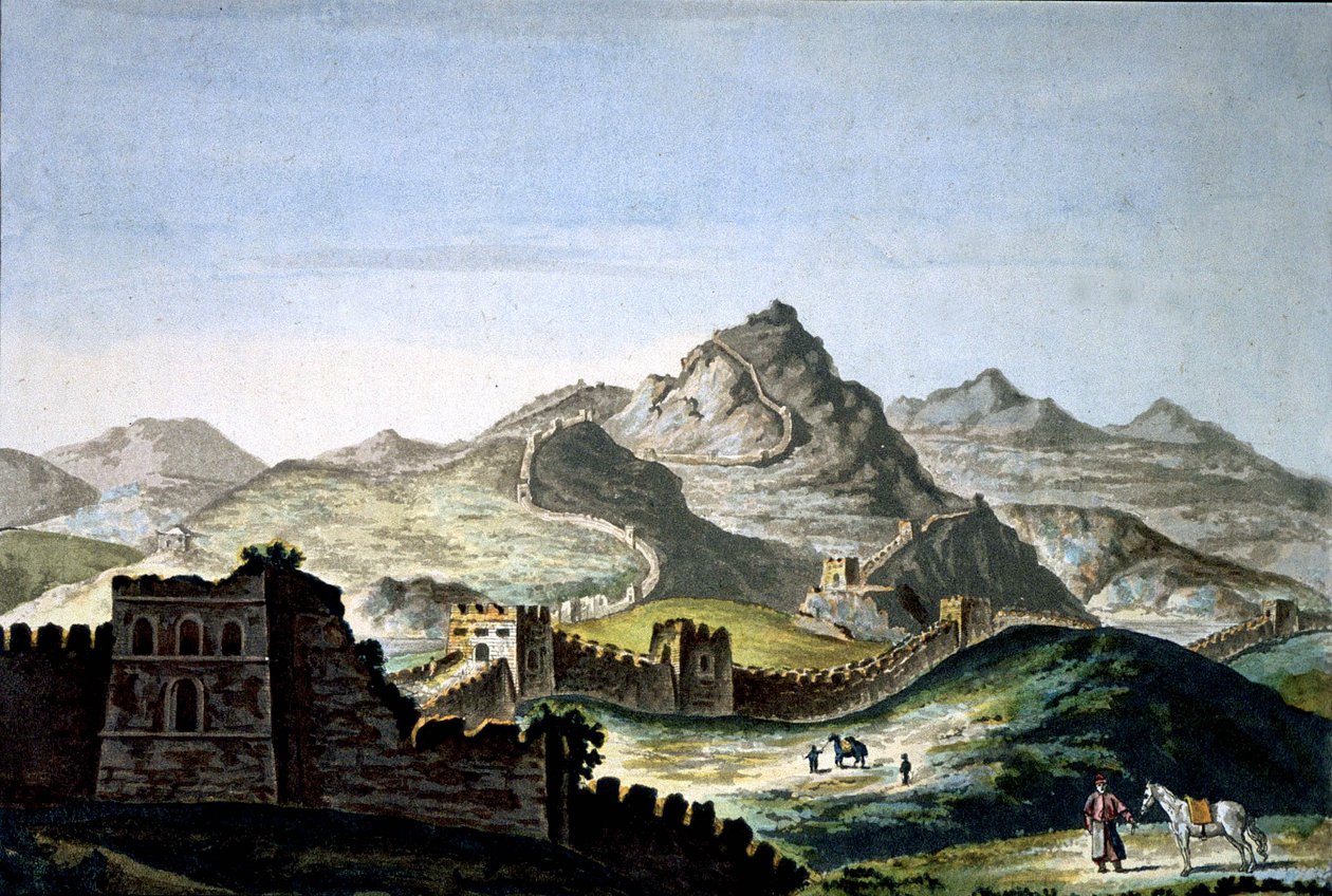 Wielki Mur Chiński, ok. 1820 r. (rycina) autorstwa Unbekannter Künstler