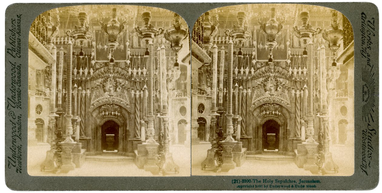 Bazylika Grobu Świętego, Jerozolima, Palestyna, 1897. autorstwa Underwood and Underwood