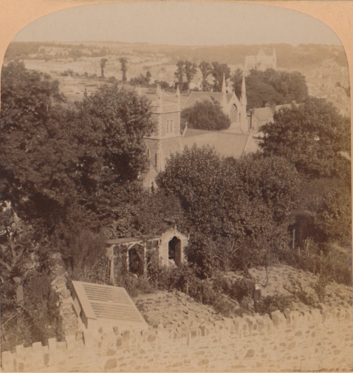 Widok ogólny Truro, Kornwalia, Anglia, 1900. autorstwa Underwood and Underwood