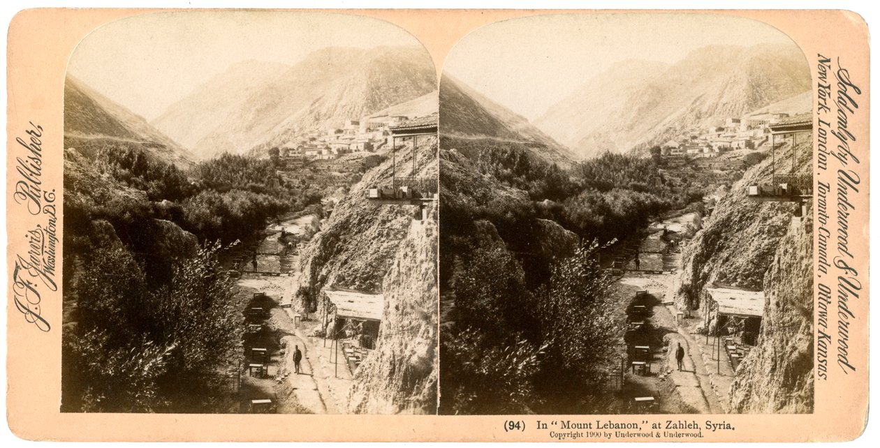 W Mount Liban, Zahlah, Liban, 1900. autorstwa Underwood and Underwood