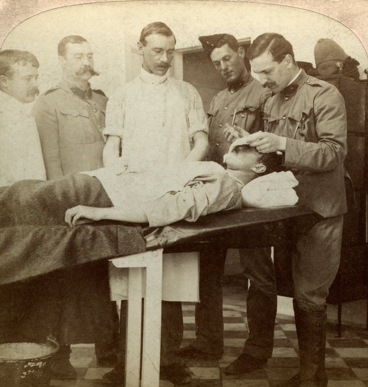 Żołnierz, który poległ na froncie, Szpital Wynberg, Kapsztad, RPA, wojna burska, 1899-1902 autorstwa Underwood and Underwood