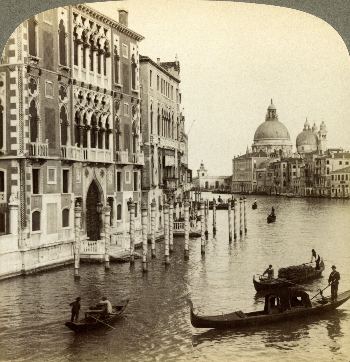 Canal Grande, Wenecja, Włochy. autorstwa Underwood and Underwood