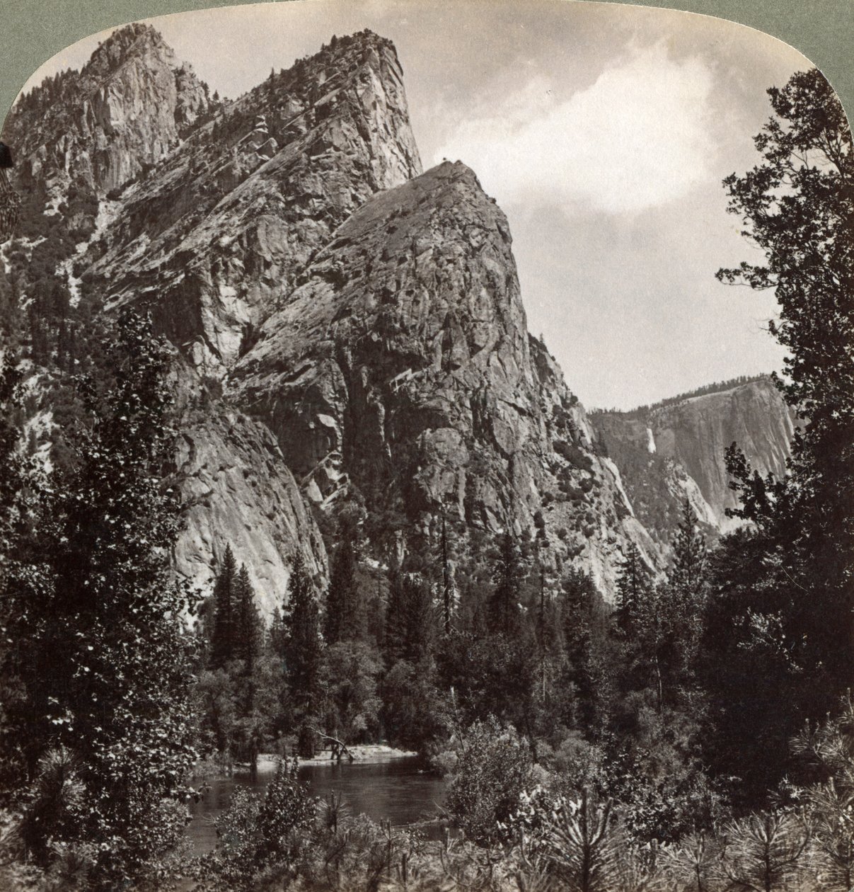 Trzej bracia, Yosemite Valley, Kalifornia, USA, 1902 r. autorstwa Underwood and Underwood
