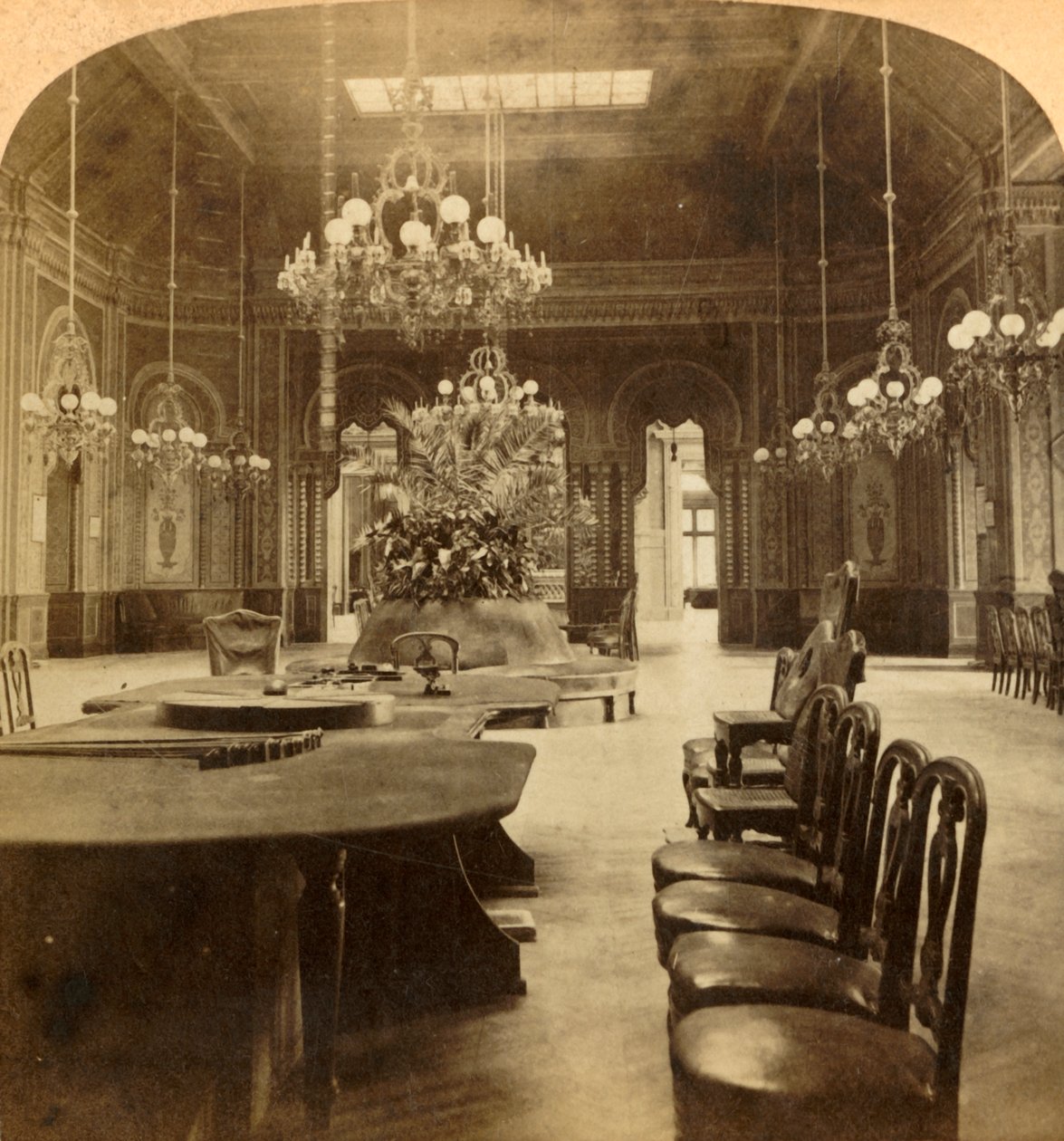 Słynny Salon Ruletki, Kasyno, Monte Carlo, Monako, 1897. autorstwa Underwood and Underwood