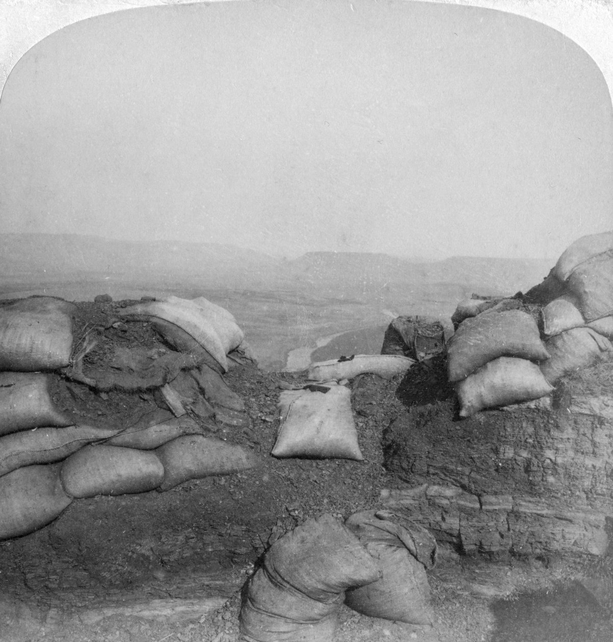 Widok ze Spion Kop, RPA, II wojna burska, 1901 autorstwa Underwood and Underwood
