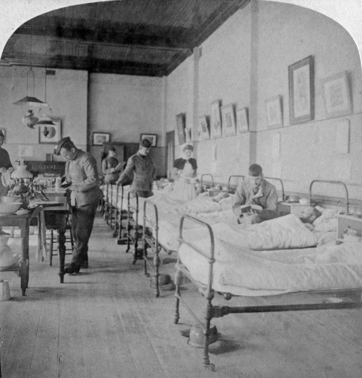 Oddział Szpitala Ogólnego nr 10, dawniej Grays College, Bloemfontein, Republika Południowej Afryki, 1901 autorstwa Underwood and Underwood