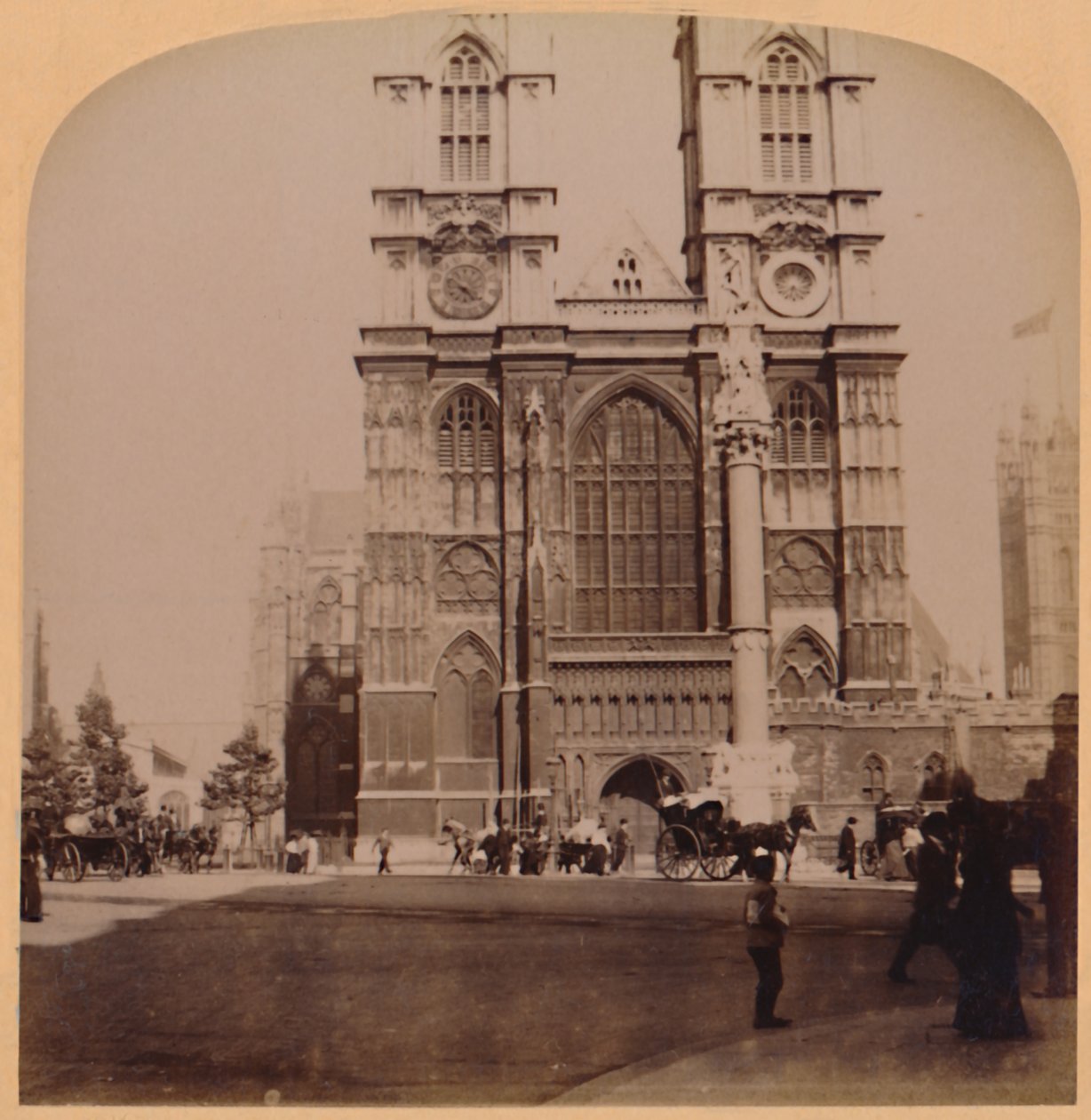 Opactwo Westminsterskie, Londyn, Anglia, 1896. autorstwa Underwood and Underwood