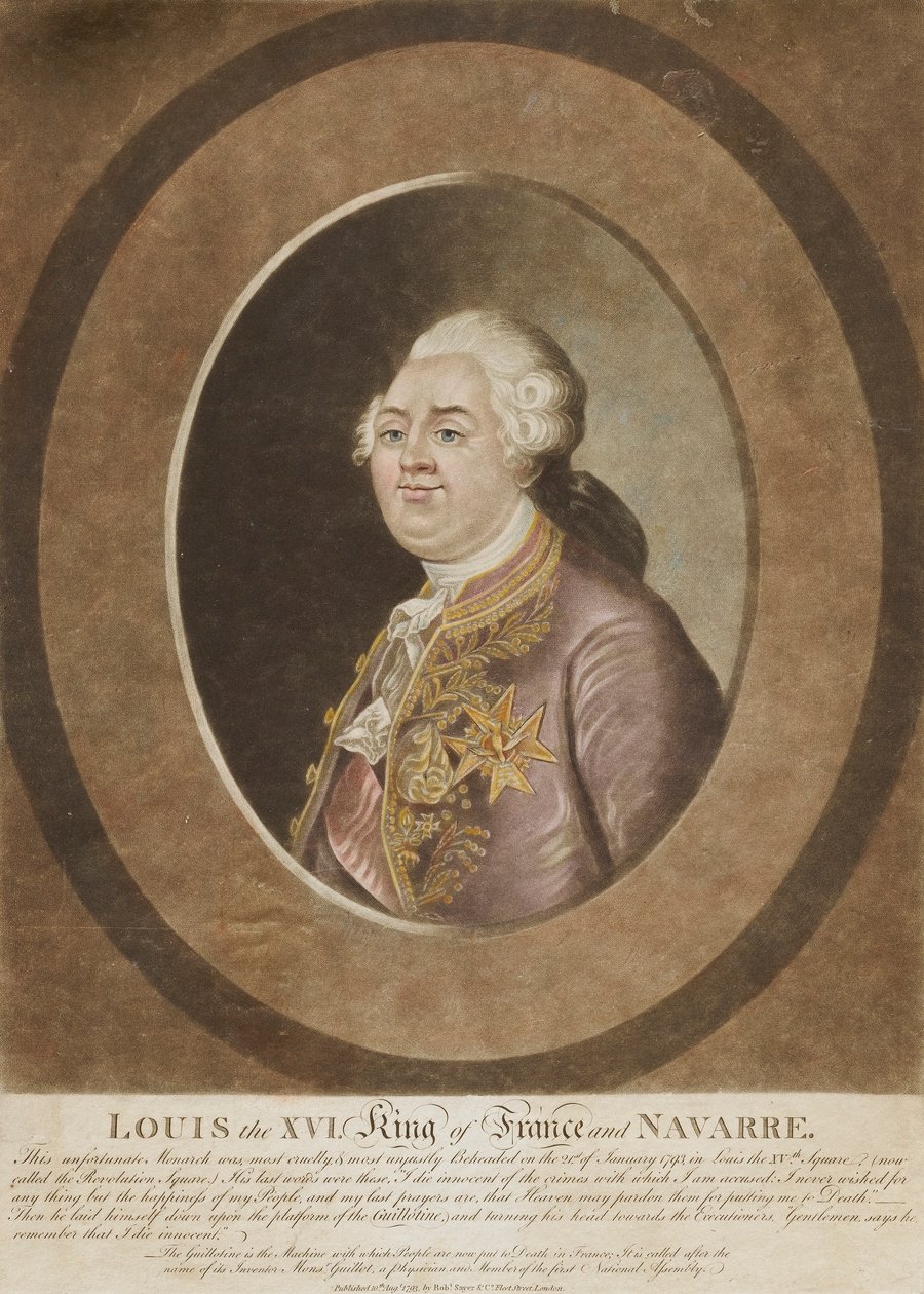 Ludwik XVI, król Francji i Nawarry autorstwa Unidentified