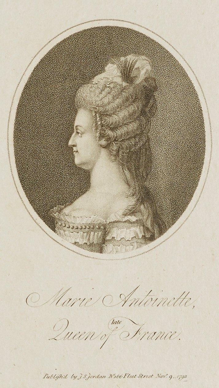 Maria Antonina, zmarła królowa Francji autorstwa Unidentified