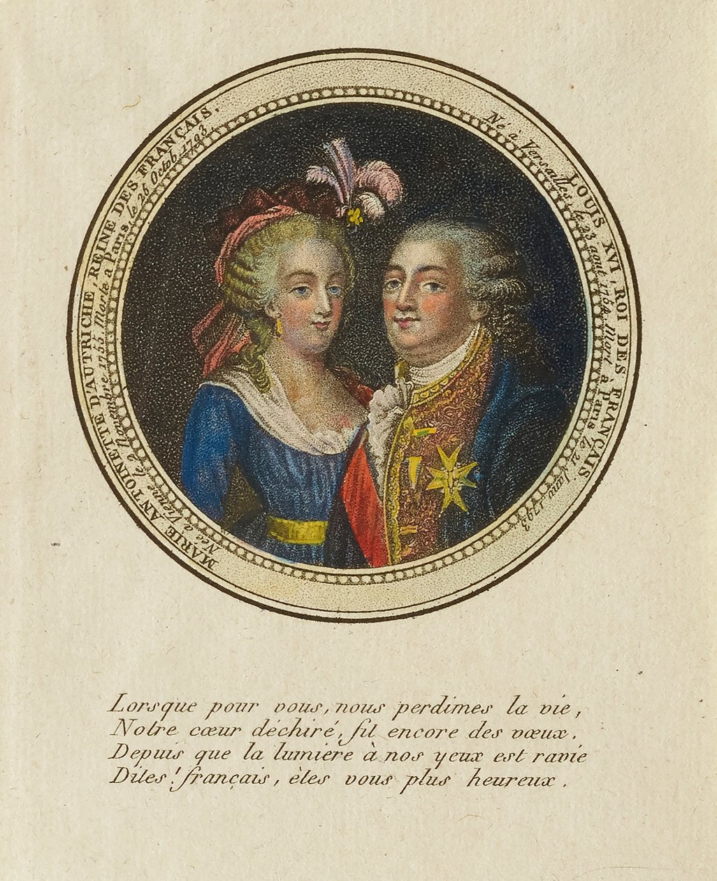 Maria Antonina Austriacka, królowa Francji; Ludwik XVI, król Francji autorstwa Unidentified