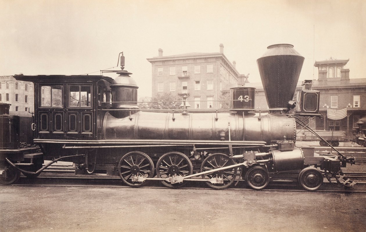 [Lokomotywa Pennsylvania Railroad w zakładzie naprawczym w Altoonie]. autorstwa Unidentified
