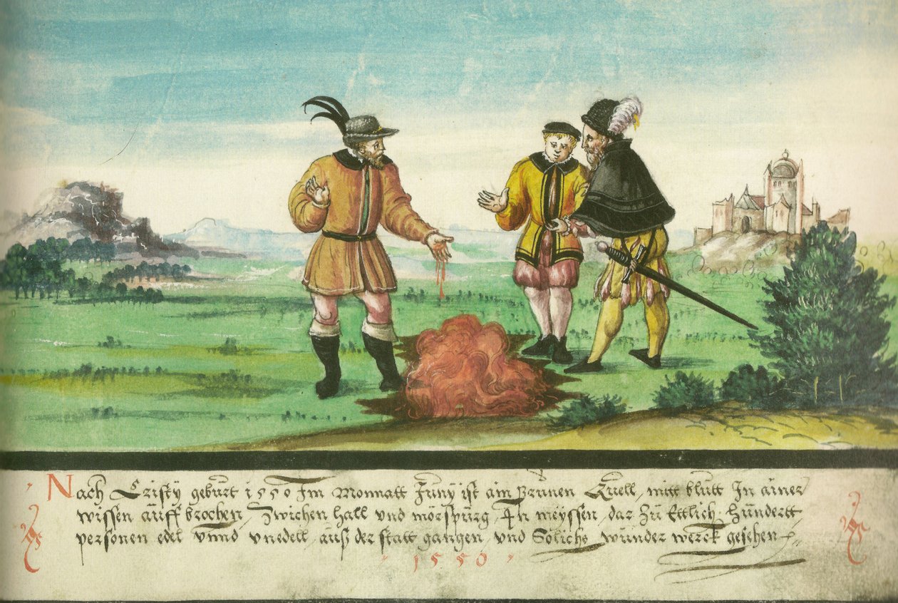 Źródło krwi, czerwiec 1550, między Halle a Merseburgiem autorstwa Unknown