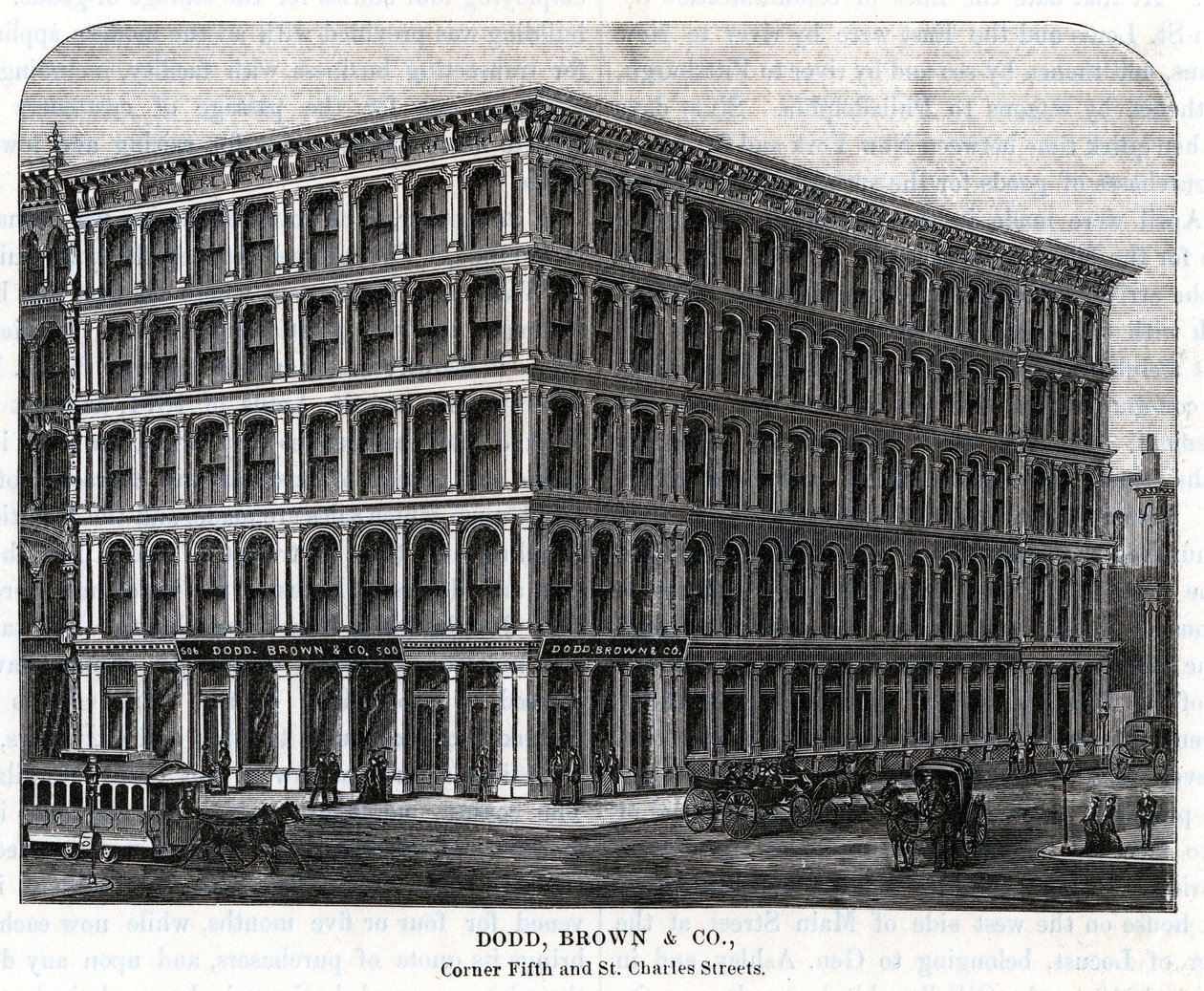 Dodd, Brown and Company Wholesale Dry Goods, Fifth and St. Charles Streets autorstwa Unknown
