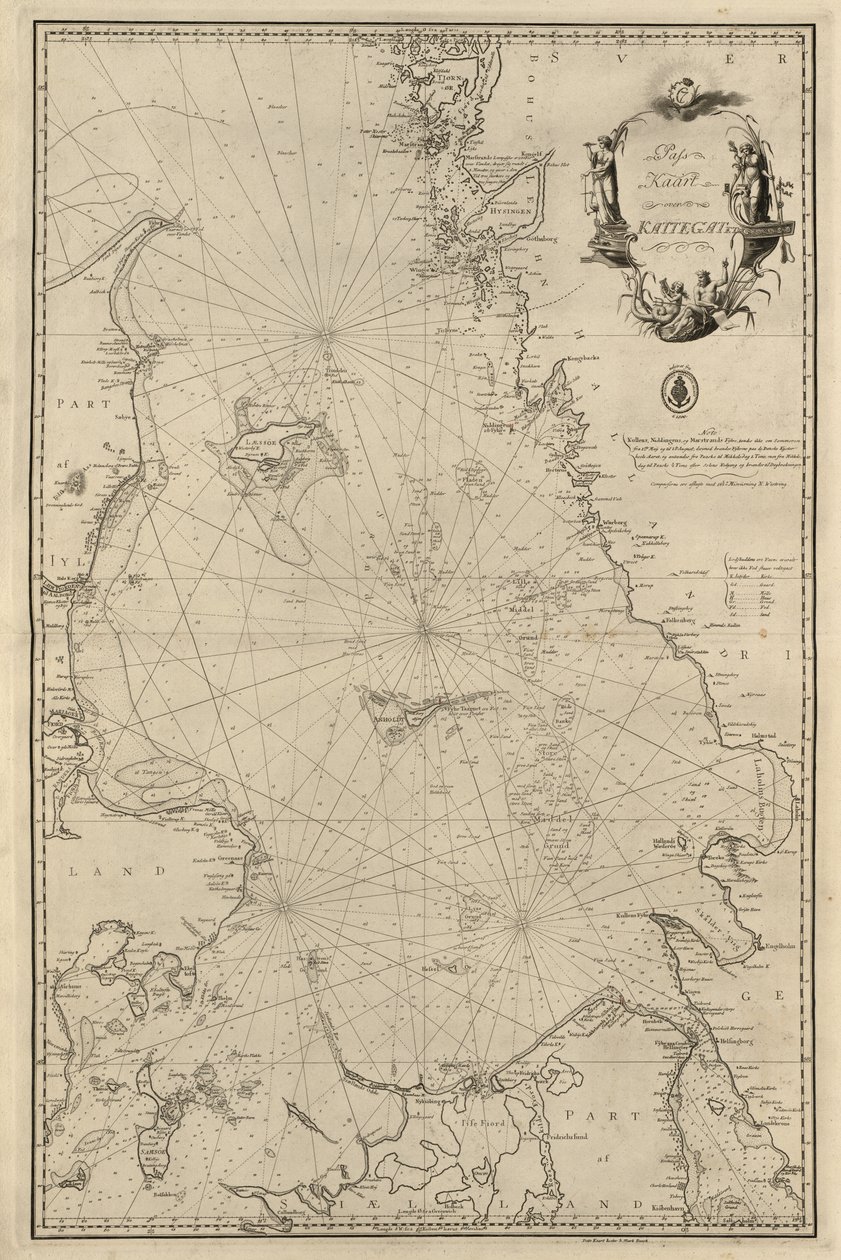 Mapa ze zbiorów map Biblioteki Narodowej. Mapa pokazuje Kattegat autorstwa Unknown