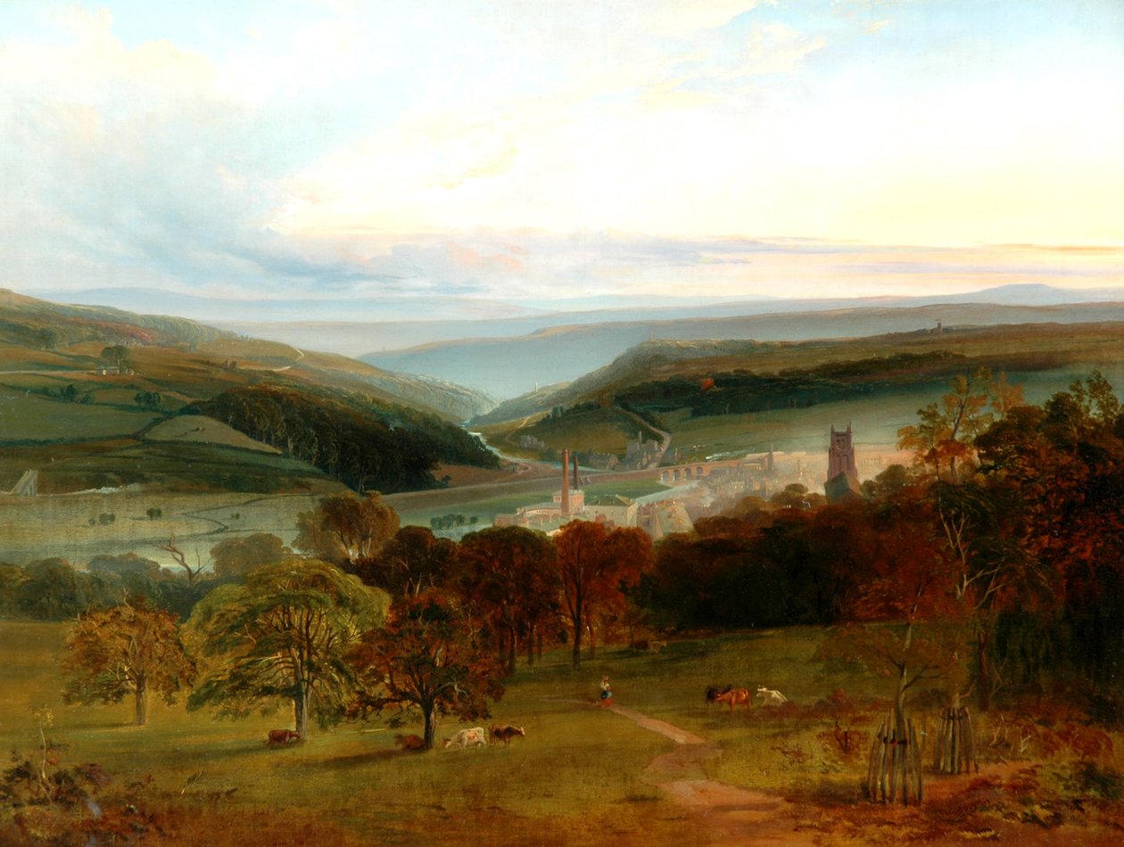 Sowerby Bridge z Pye Nest, 1840 autorstwa Unknown