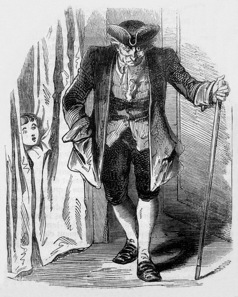 Piaskun, Coppelius, ilustracja z opowiadania E.T.A. Hoffmann z „Nocnych kawałków”, 1817 grawer autorstwa Unbekannt Unbekannt