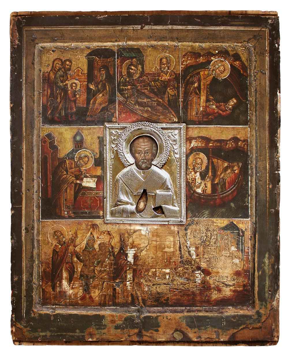 Ikona Velikorezkaya Hl. Nikolaus, Rosja Velikoretskaya ikona św. Mikołaja Cudotwórcy autorstwa Unknown