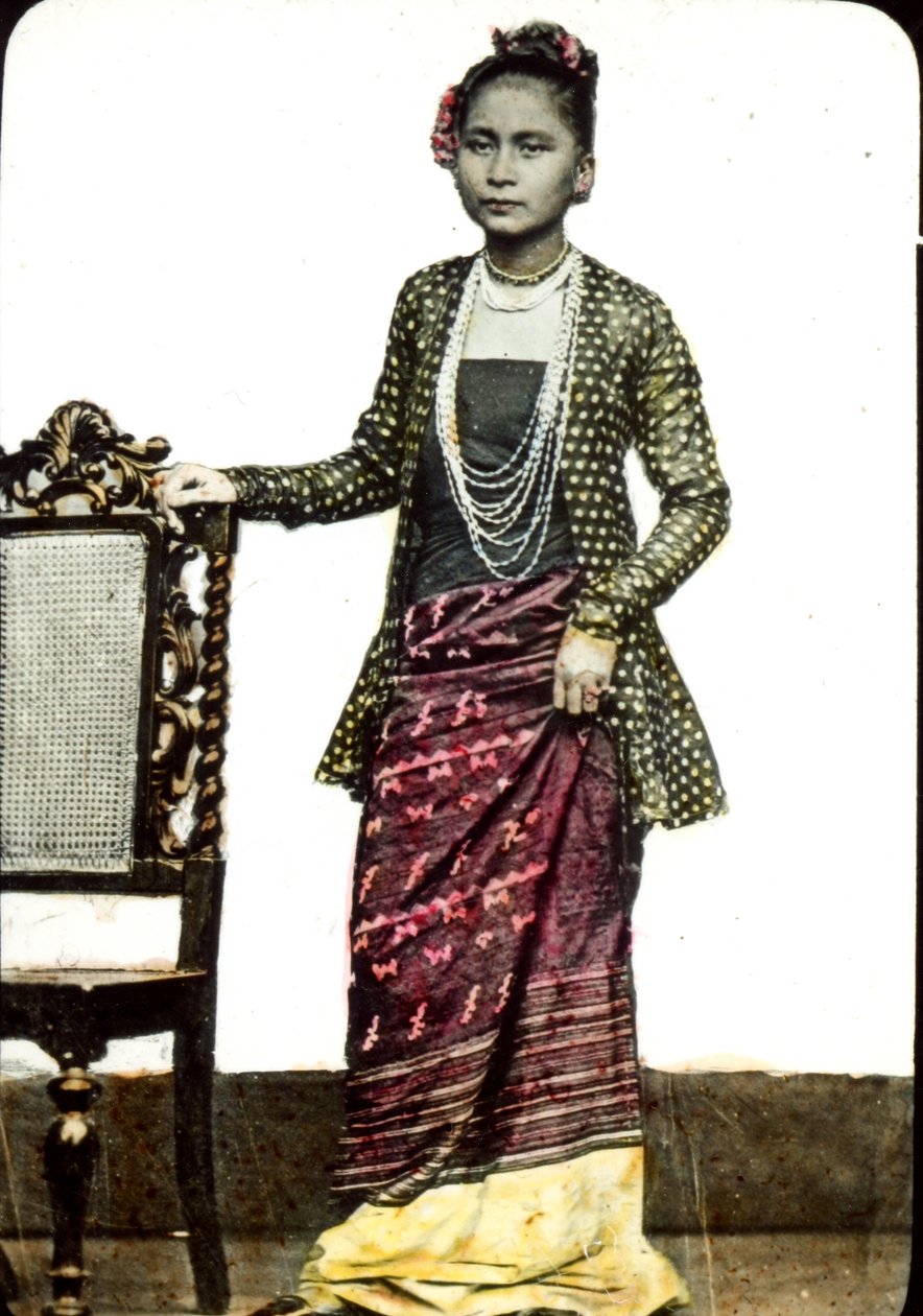 Birmańska kobieta, ok. 1880 r. autorstwa Unknown