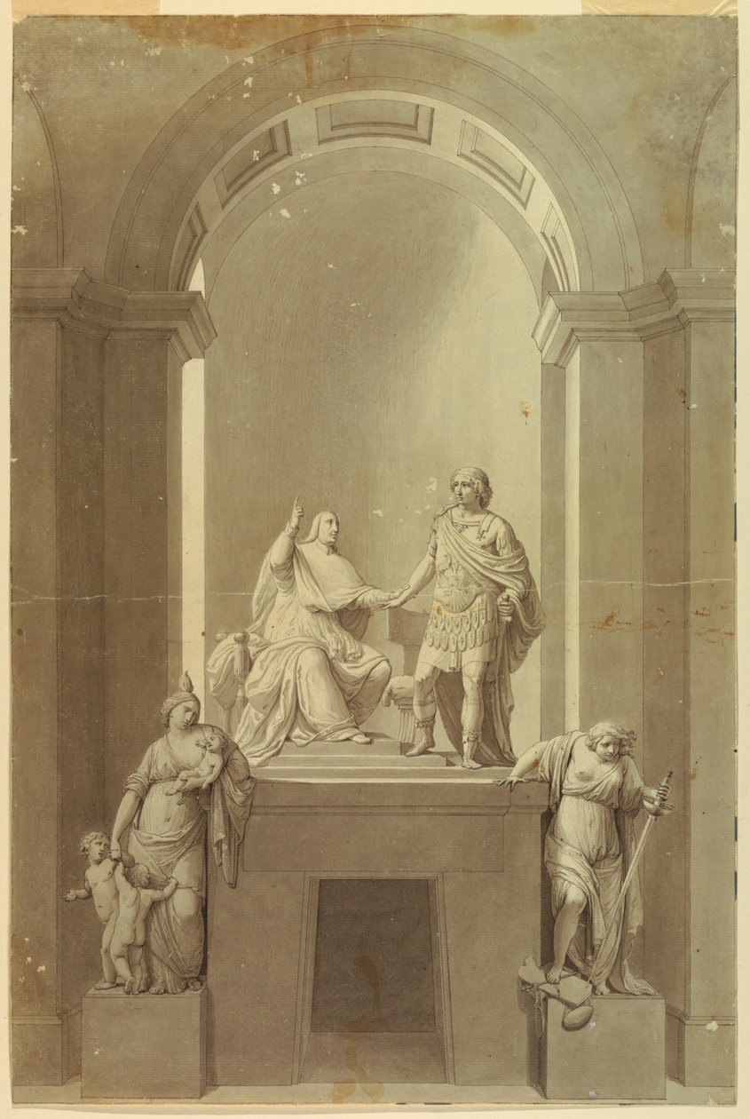 Pomnik nagrobny Henryka kardynała Yorka (1725-1807) i Karola Edwarda Stuarta, „młodego pretendenta” (1720-1788) autorstwa Unknown