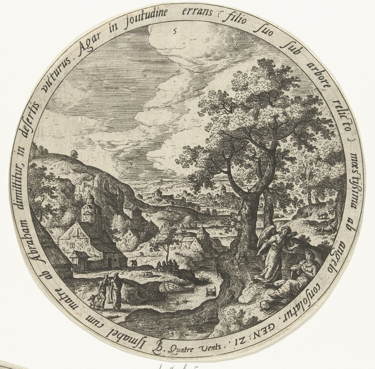 Abraham wypędza Hagar i Ismaela Historia życia Abrahama (tytuł serii) autorstwa Unknown