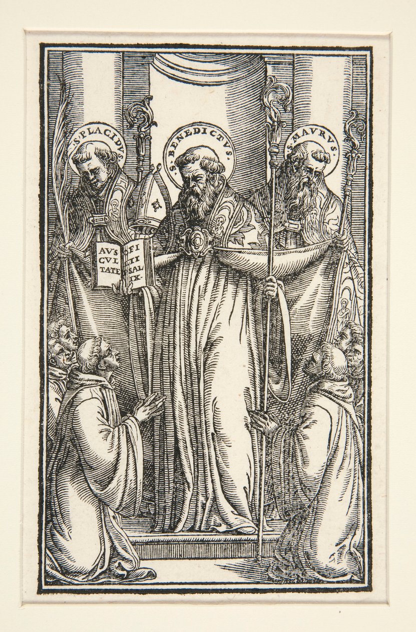 Ilustracja książkowa z trzema świętymi autorstwa Unknown