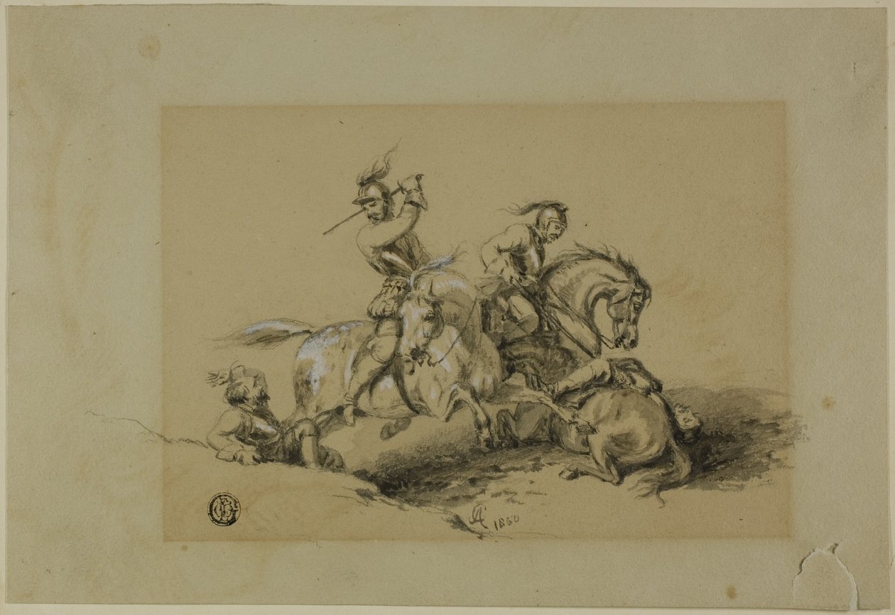 Walka Cavaliers autorstwa Unknown