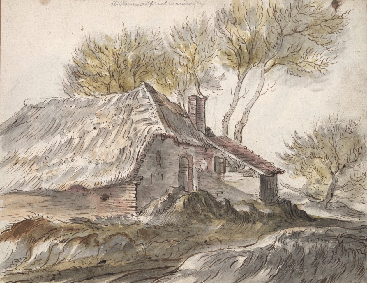 Domek (rekto); Szopa (verso) autorstwa Unknown