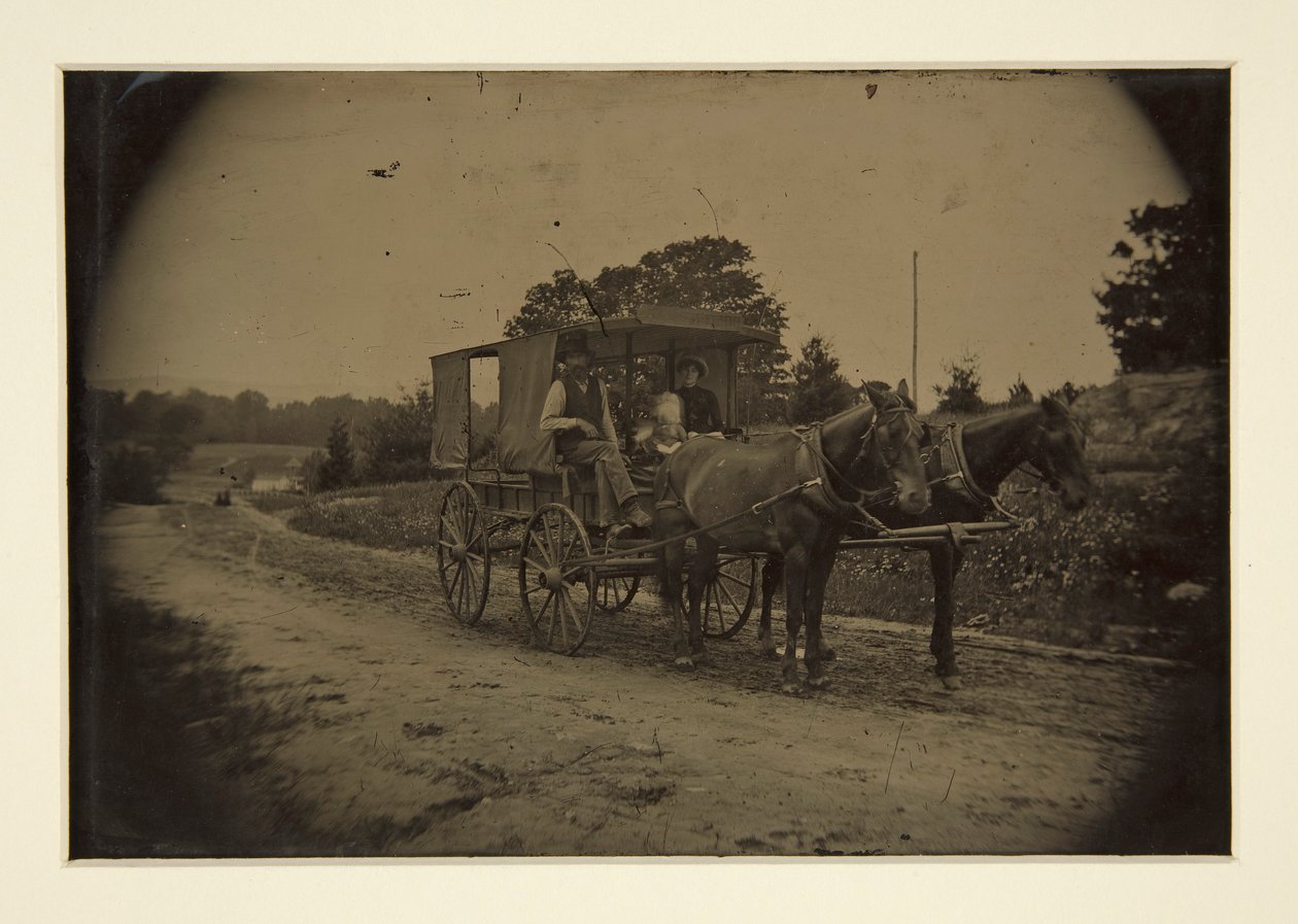 Rodzina w wozie autorstwa Unknown