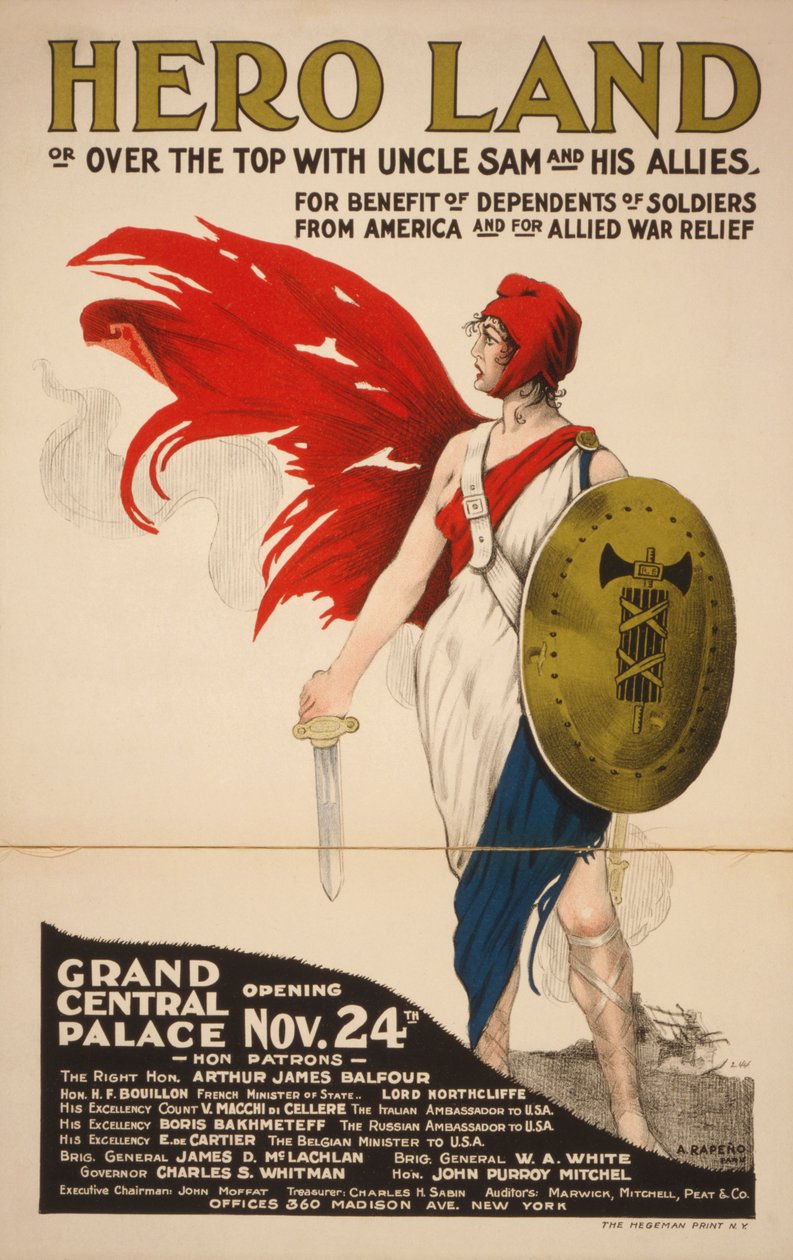 Francuski plakat z krainy bohaterów autorstwa Unknown