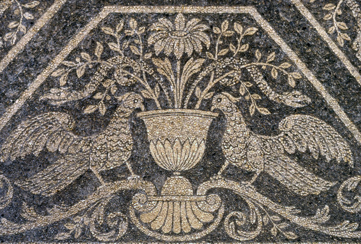 Mozaika i dekoracje ścienne, Nymphaeum w Villa Litta Visconti Borromeo Arese, Lainate, Lombardia, Włochy autorstwa Unknown