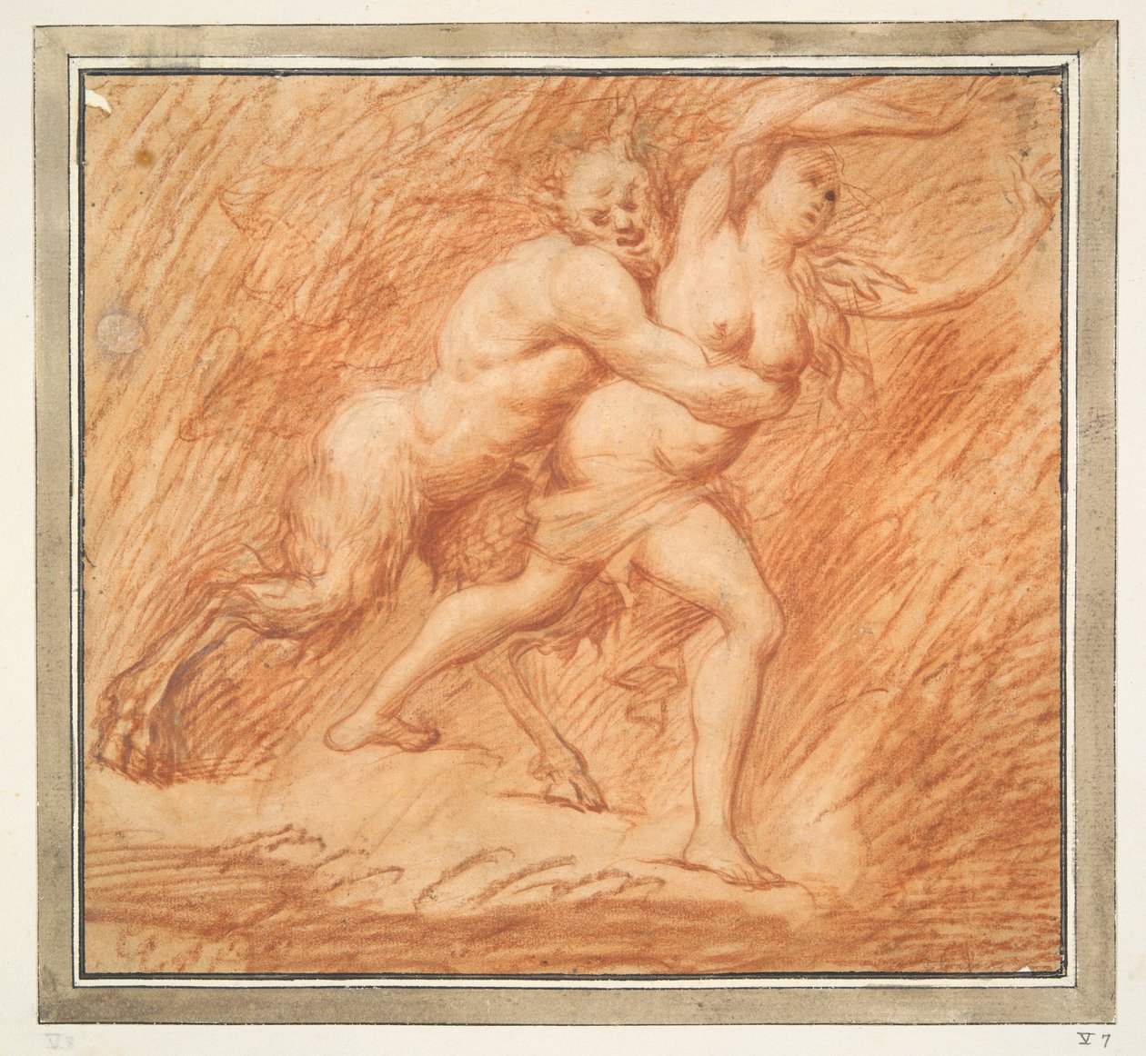 Nimfa i Satyr autorstwa Unknown