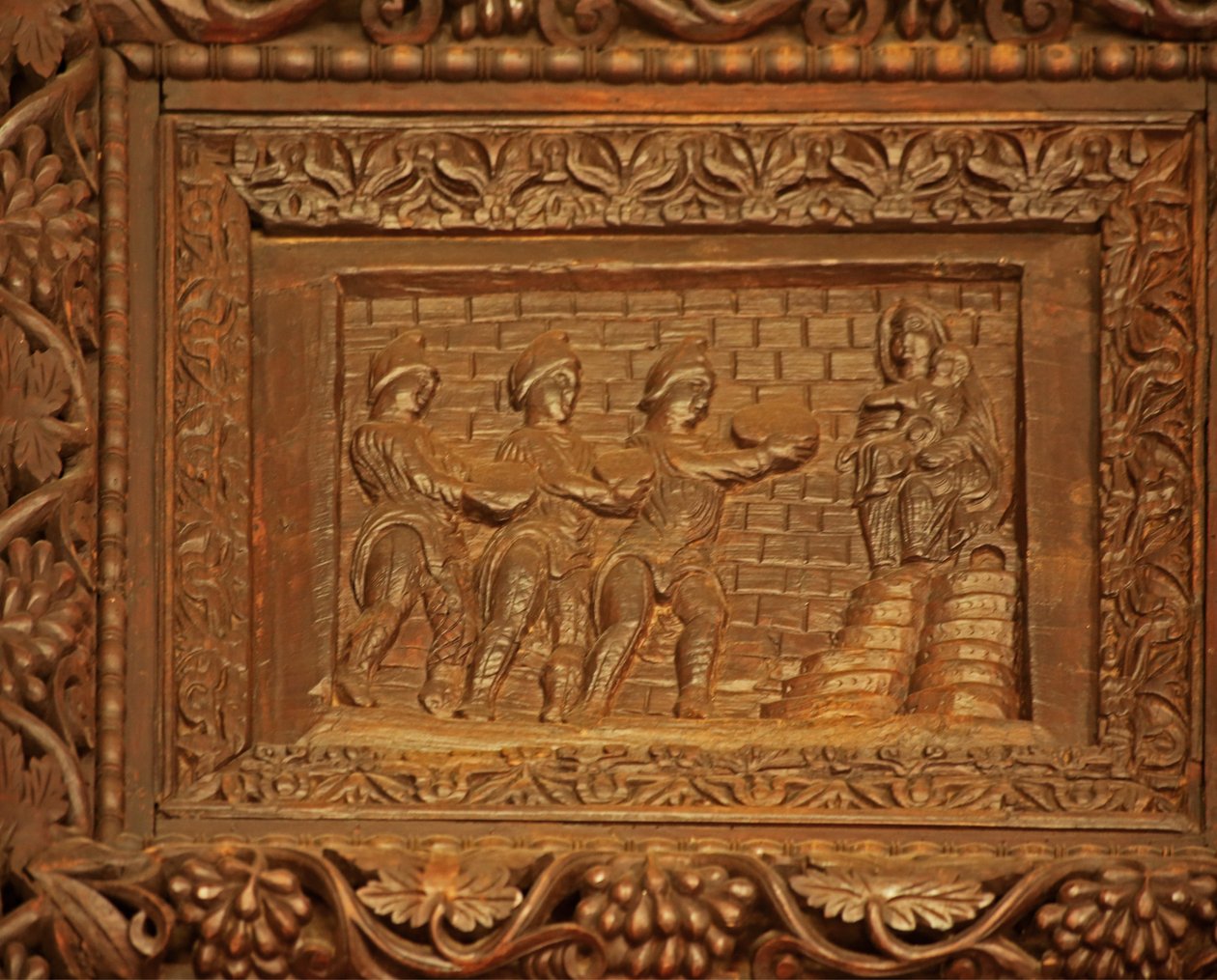 Panel z drzwi 5C: Pokłon Trzech Króli autorstwa Unknown