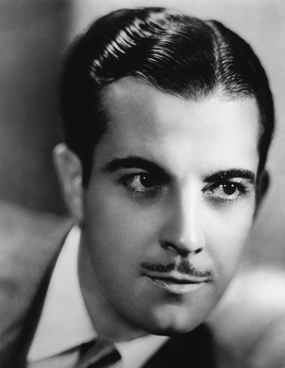 Portret Ramona Novarro (1899-1968), meksykańskiego aktora filmowego autorstwa Unknown