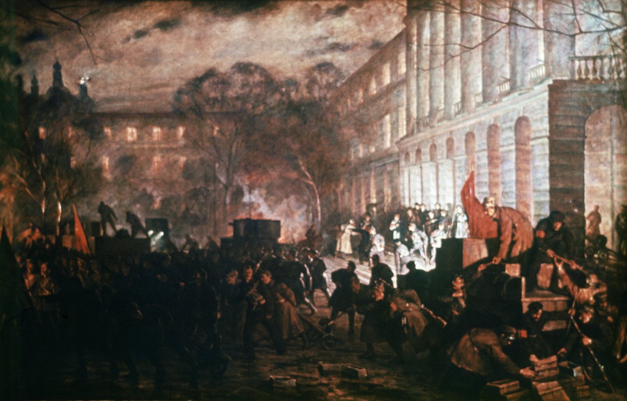 Instytut Smolny - Siedziba Rewolucji Październikowej, Piotrogród 1917, Obraz V, Kuzniecow. autorstwa Unknown