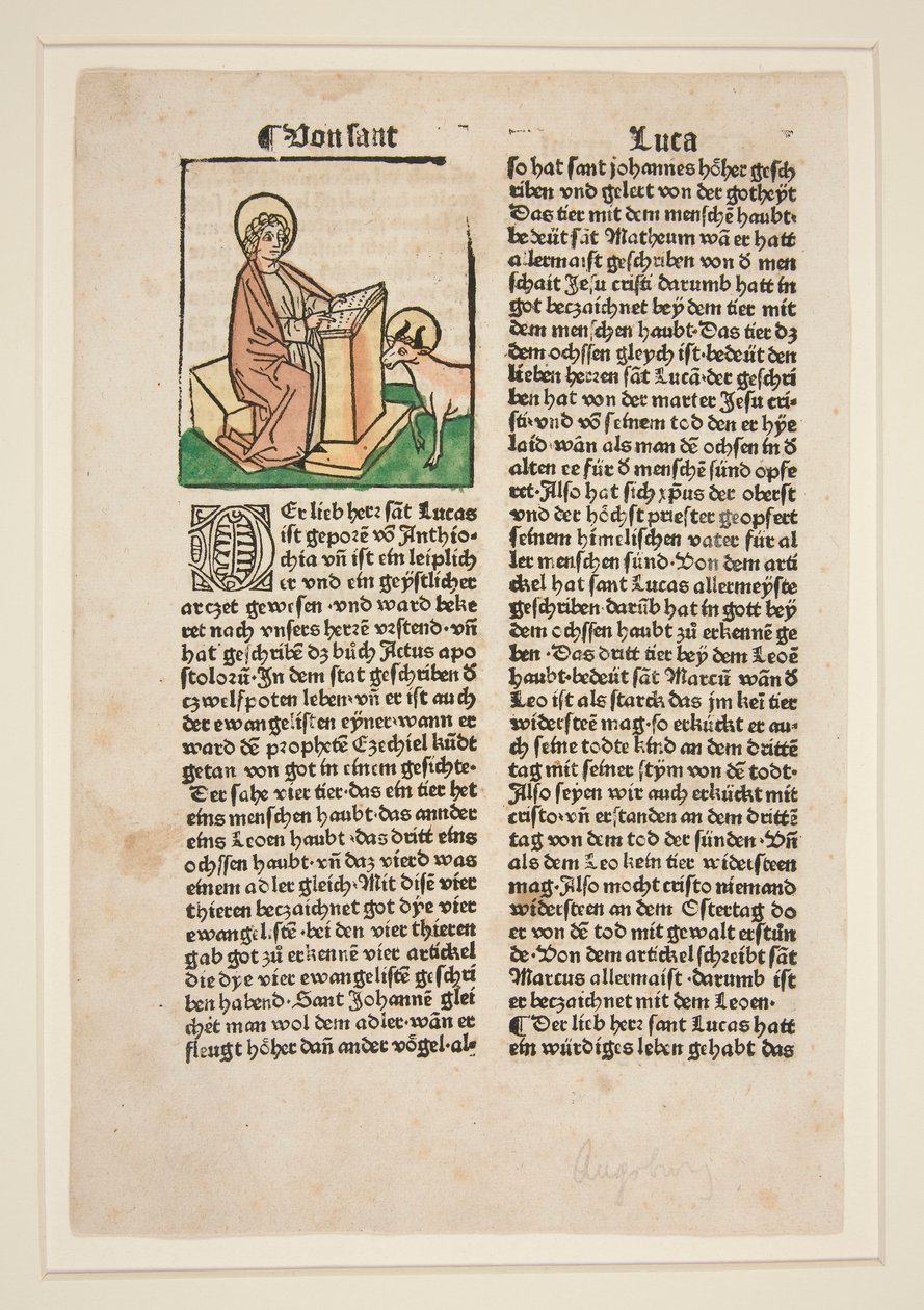 św. Łukasza. Ilustracja do (Jacobus da Voragine) Złotej Legendy autorstwa Unknown
