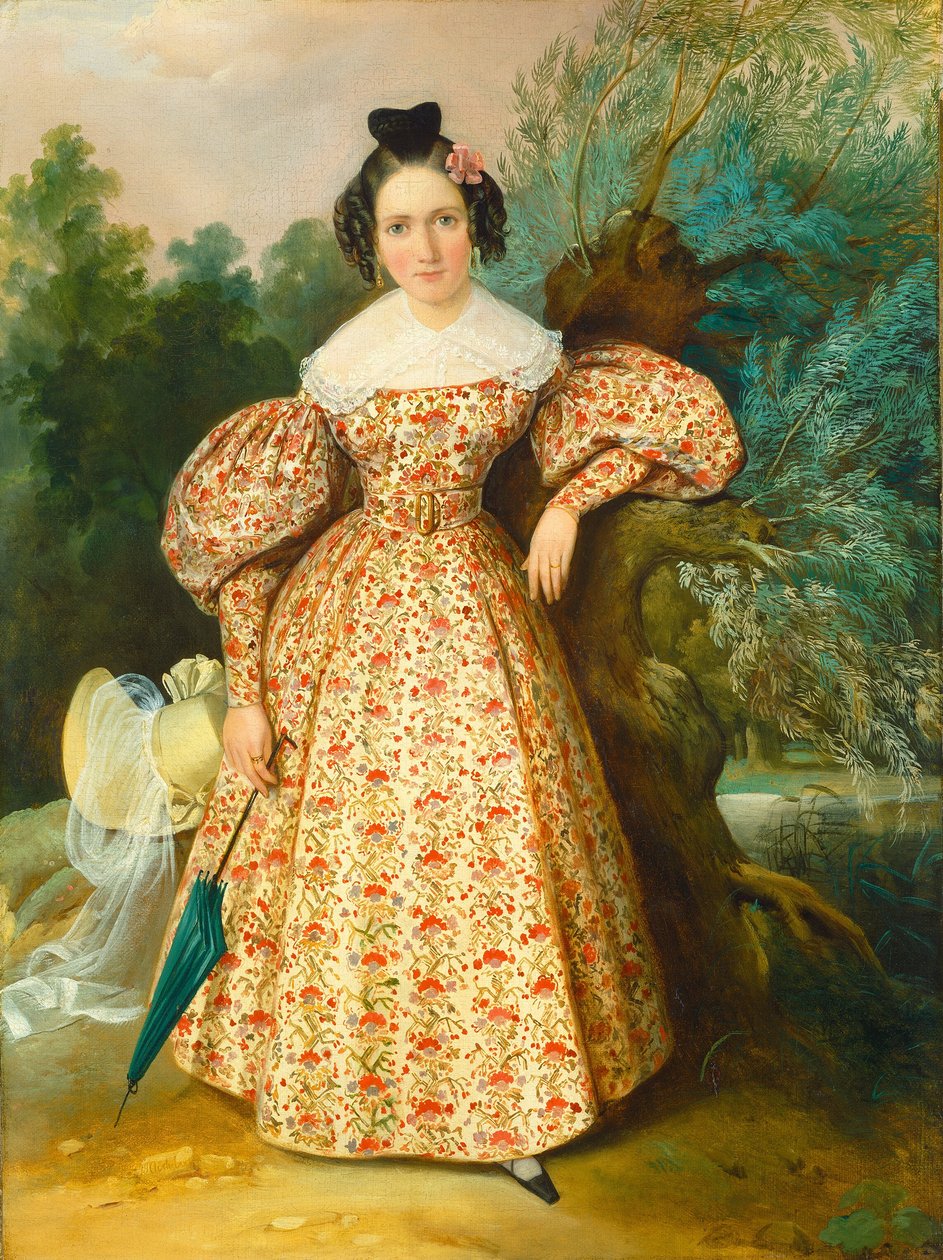 Portret młodej damy autorstwa Unknown 19th Century