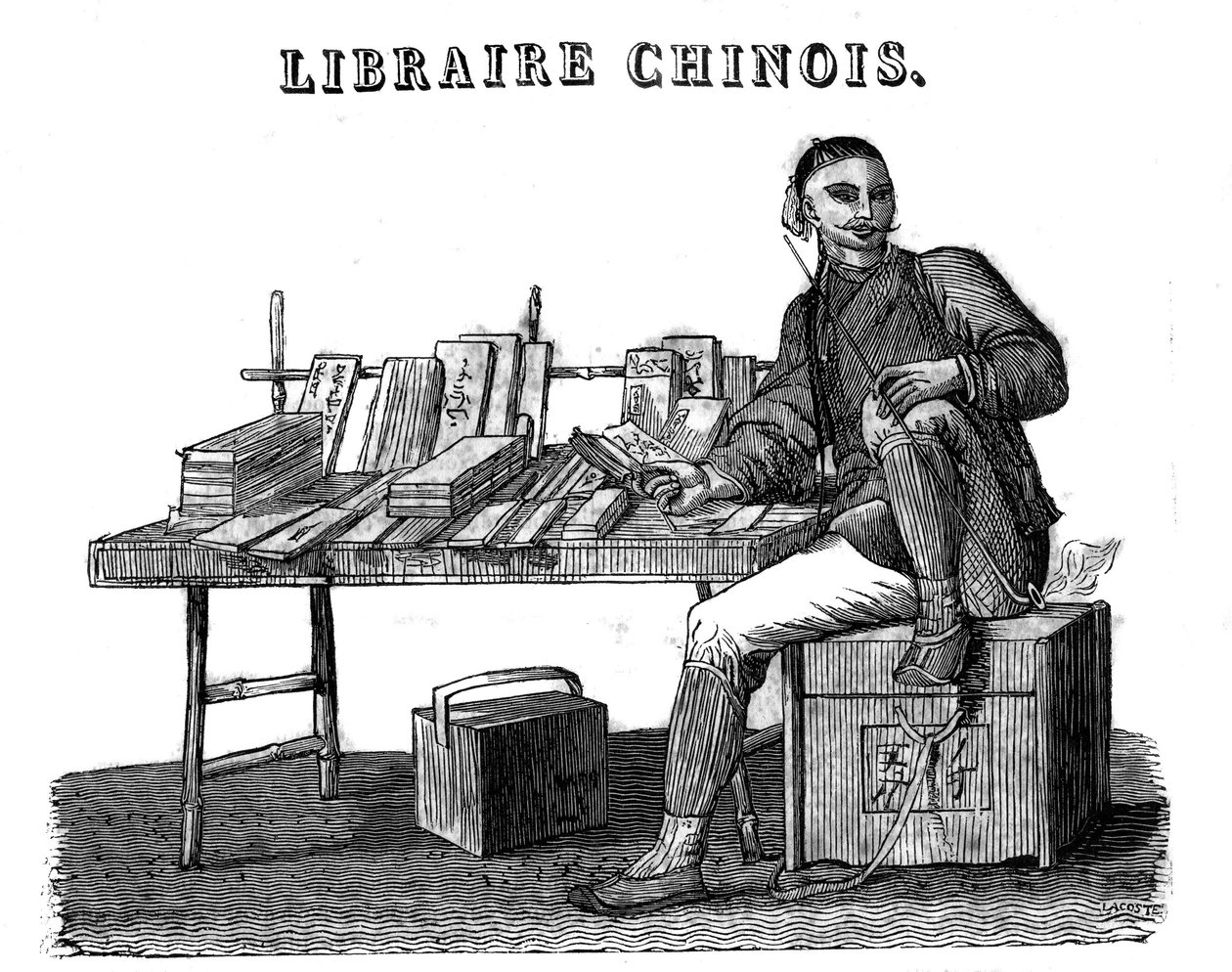 Chiński księgarz w XIX wieku. autorstwa Unknown artist